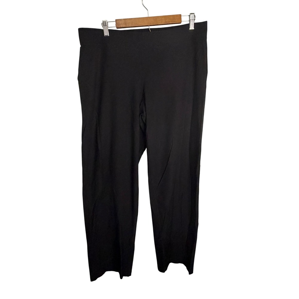 Eileen Fisher Pants Women's Large Gauze Pull On Stretchy Black